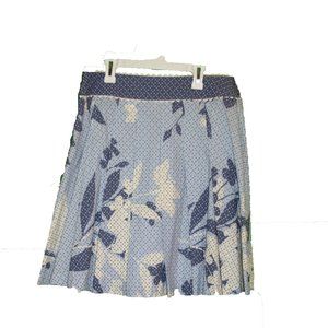Liz Claiborne women's Skirt Blue Polka Dot Floral Print Size 8